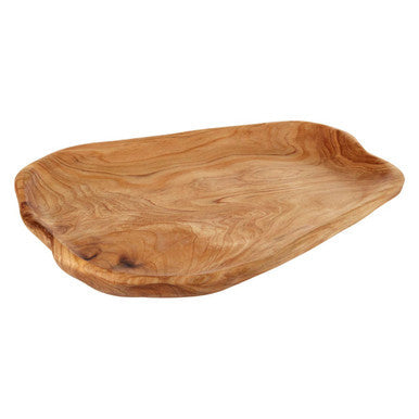 Orsina Savin Serving Platter – Hand-Carved Cedarwood Brown Platter