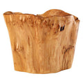 Cedarwood Tall Bowl | Orsina Hand-Carved Sculptural Wooden Decor