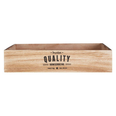 Orsina Naresso Paulownia Wood Storage Crate | Stackable Pantry Organizer