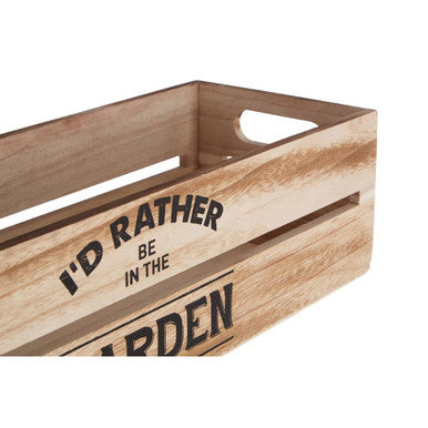 Orsina Naresso Natural Wood Herb Crate | Rectangular Indoor Planter