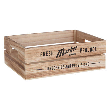 Orsina Naresso Natural Paulownia Wood Provision Crates | Set of 3