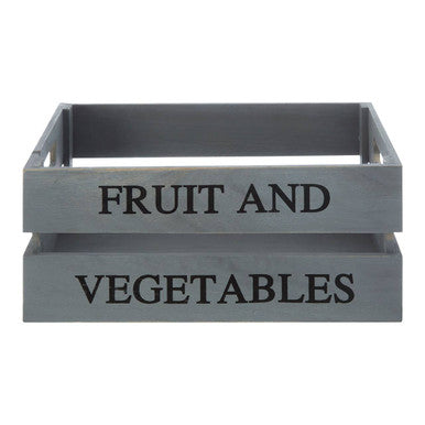 Orsina Naresso Grey Wood Fruit and Vegetable Crate with Handles