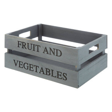 Orsina Naresso Grey Wood Fruit and Vegetable Crate with Handles