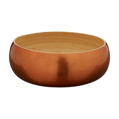 Orsina Kyoto Rose Gold Bowl – Hand-Spun Medium Metal Fruit Bowl