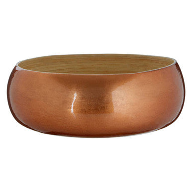 Orsina Kyoto Rose Gold Bowl – Hand-Spun Medium Metal Fruit Bowl