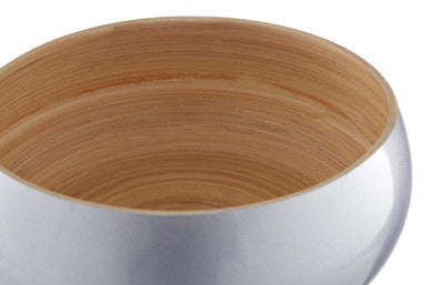 Orsina Kyoto Small Silver Bamboo Bowl – Decorative Kitchen Storage
