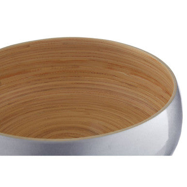 Orsina Kyoto Silver Bamboo Bowl – Hand-Spun Medium Serving Bowl