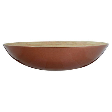 Orsina Kyoto Round Rose Gold Salad Bowl – Hand-Spun Bamboo Serveware