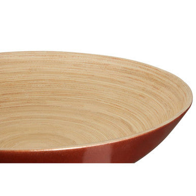 Orsina Kyoto Round Rose Gold Salad Bowl – Hand-Spun Bamboo Serveware