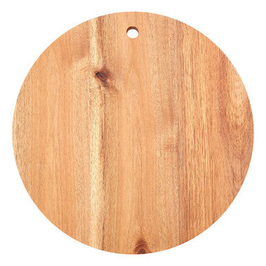 Orsina Round Acacia Wood Chopping and Serving Board with Blue Edge