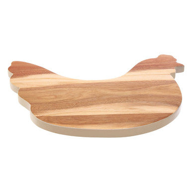 Orsina Acacia Wood Hen Chopping and Serving Board with Cream Edge