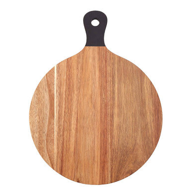 Orsina Socorro Acacia Wood Chopping and Serving Board with Black Handle