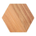 Orsina Acacia Wood Hexagonal Serving Board – White Edge Chopping Block