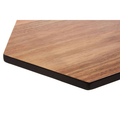 Orsina Socorro Acacia Hexagonal Chopping and Serving Board – Black Edge