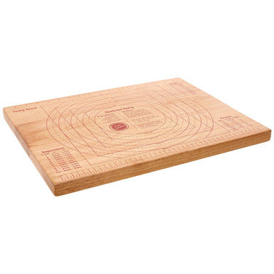 Orsina Rubberwood Pastry Board with Measurement Markings & Recipe