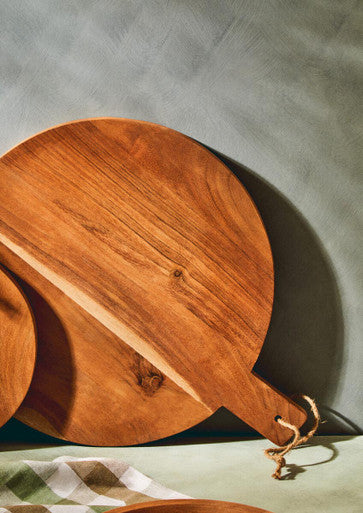 Orsina Socorro Large Round Acacia Wood Chopping and Serving Board
