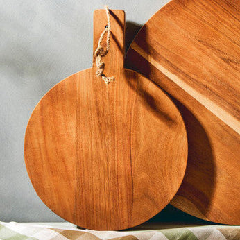 Orsina Socorro Large Round Acacia Wood Chopping and Serving Board