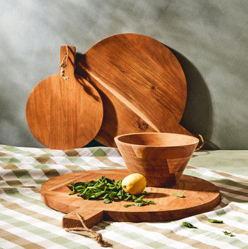 Orsina Socorro Acacia Wood Salad Bowl – Handcrafted Minimalist Serveware