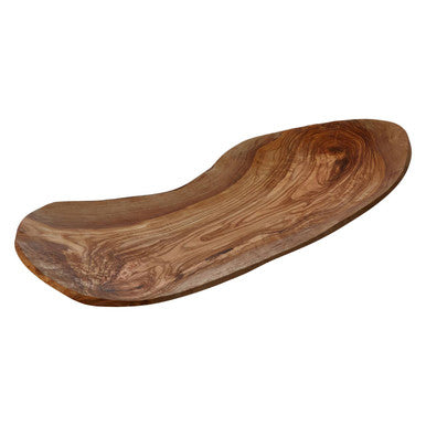 Orsina Kora Large Olive Wood Fruit Tray | Natural Wooden Centerpiece