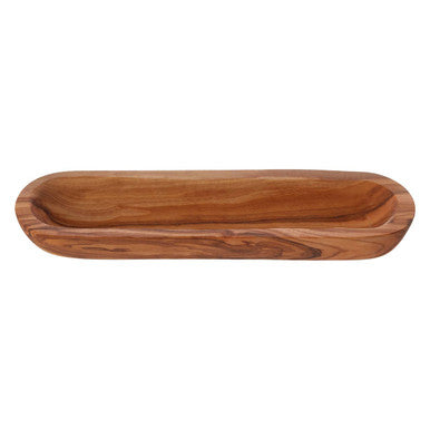 Orsina Kora Olive Wood Oval Serving Platter – Natural Grain Wood