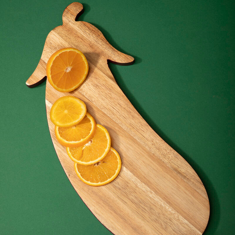 Orsina Aubergine Serving Board – Wooden Chopping Board for Kitchen