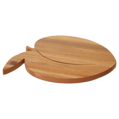 Orsina Acacia Wood Peach Chopping and Serving Board – Brown Wooden Platter