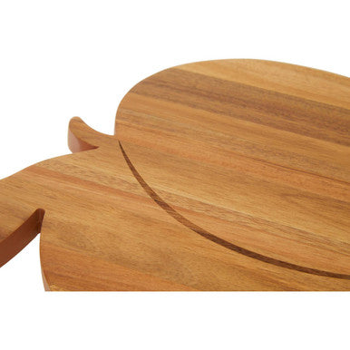Orsina Acacia Wood Peach Chopping and Serving Board – Brown Wooden Platter
