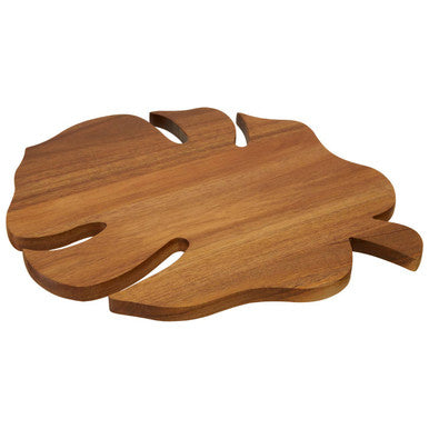 Orsina Leaf Wooden Chopping and Serving Board – Large Kitchen Platter
