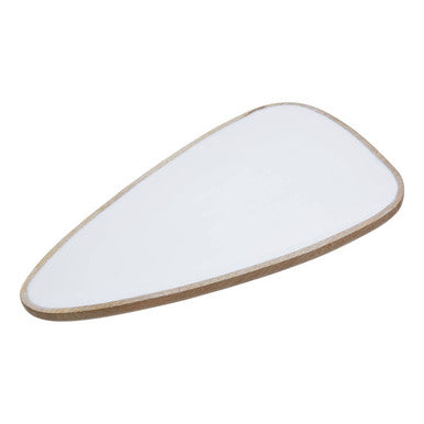 Orsina Kara Small Mango Wood Serving Platter | White Gloss Interior
