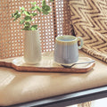 Orsina Kara Mango Wood Paddle Serving Board with White Enamel