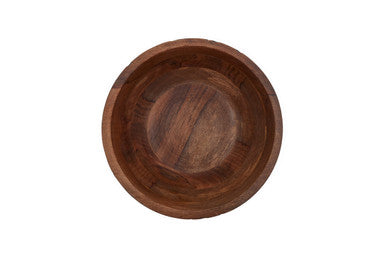 Orsina Kara Small Mango Wood Bowl – Two-Tone Black & Natural Serving Bowl