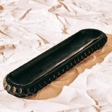 Orsina Kara Black Mango Wood Serving Dish – Oval Handcrafted Platter