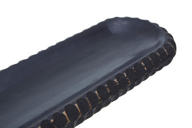 Orsina Kara Black Mango Wood Serving Dish – Oval Handcrafted Platter