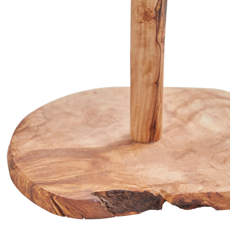 Orsina Kora Olive Wood Paper Towel Holder – Rustic Kitchen Roll Stand