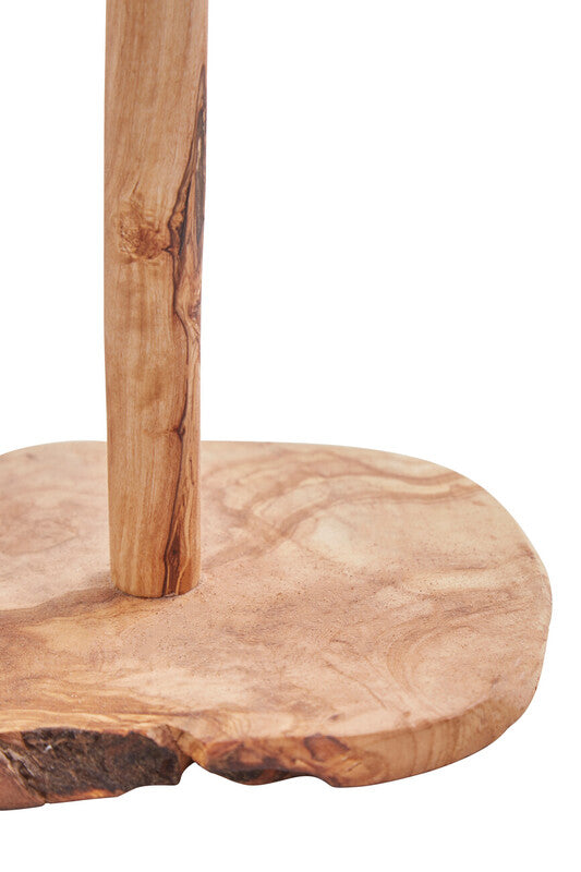 Orsina Kora Olive Wood Paper Towel Holder – Rustic Kitchen Roll Stand