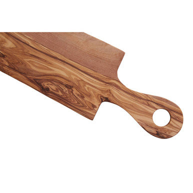 Orsina Olive Wood Rectangular Paddle Serving Board – Rustic Charcuterie
