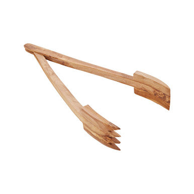 Orsina Kora Olive Wood Serving Tongs – Ergonomic Wooden Kitchenware