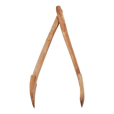 Orsina Kora Olive Wood Serving Tongs – Ergonomic Wooden Kitchenware