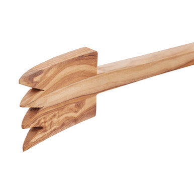 Orsina Kora Olive Wood Serving Tongs – Ergonomic Wooden Kitchenware