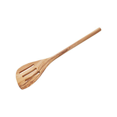 Orsina Olive Wood Slotted Spatula – Handcrafted Non-Stick Kitchen Turner