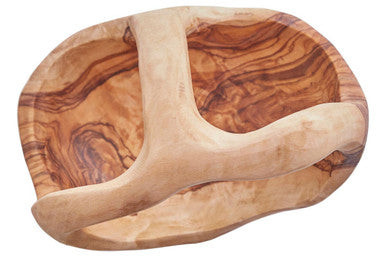 Orsina Kora Olive Wood Fruit Bowl – Handcrafted Natural Centerpiece