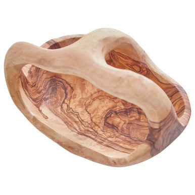 Orsina Kora Olive Wood Fruit Bowl – Handcrafted Natural Centerpiece