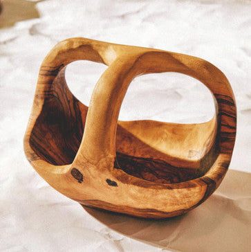 Orsina Kora Olive Wood Fruit Bowl – Handcrafted Natural Centerpiece