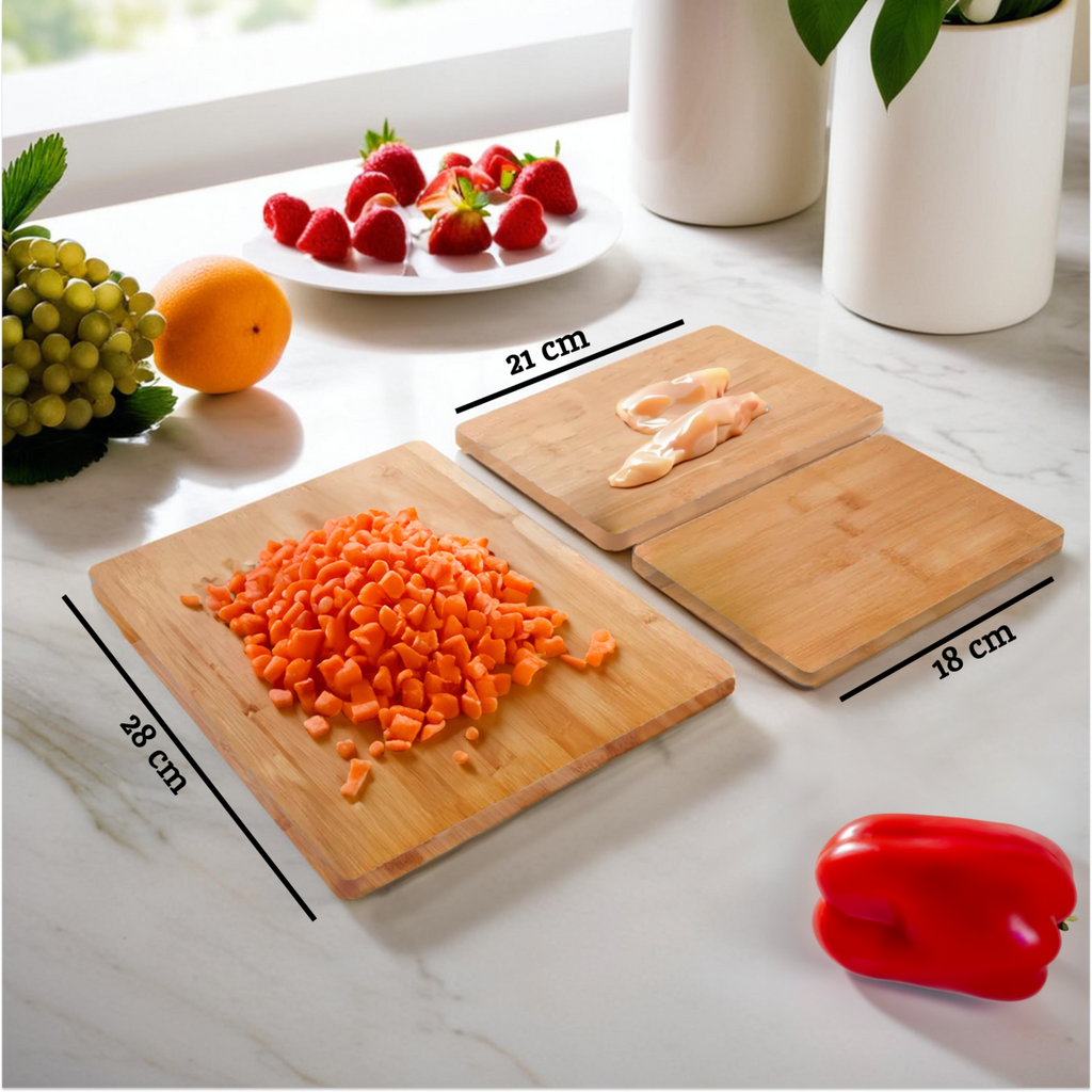 Orsina Aleki Bamboo Chopping and Serving Boards – Set of 3