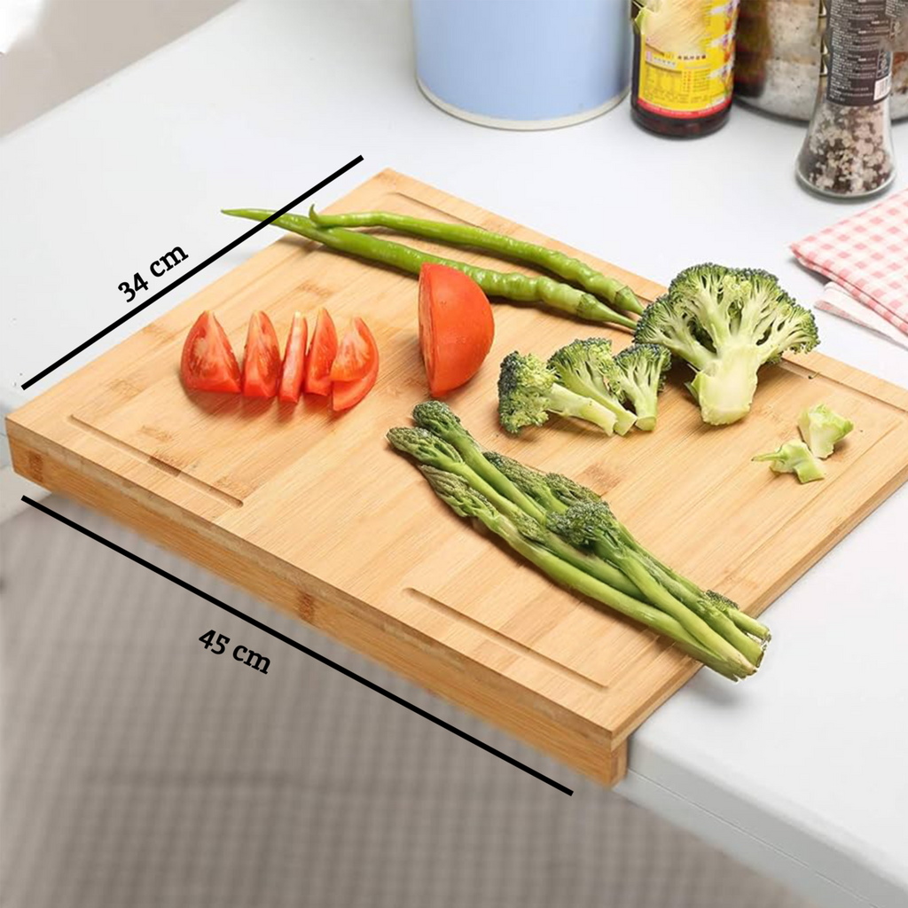 Orsina Aleki Bamboo Chopping and Serving Board – Rectangular Wood Platter