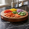 Orsina Kora Round Acacia Wood Chopping and Serving Board with Handles