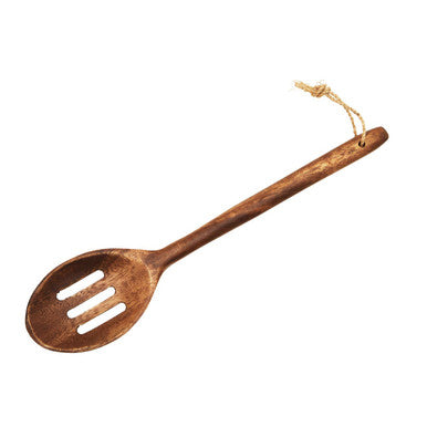 Orsina Kora Acacia Wood Slotted Spoon | Non-Stick Safe Kitchen Tool