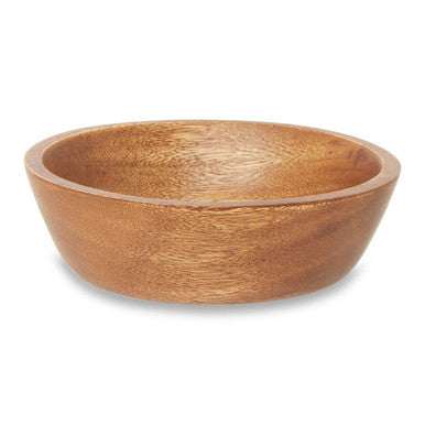 Orsina Kora Small Round Acacia Wood Serving Bowl for Snacks & Sides
