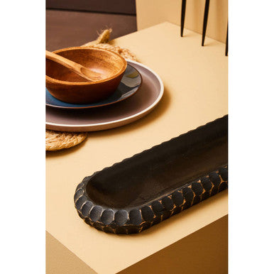 Orsina Kora Small Round Acacia Wood Serving Bowl for Snacks & Sides