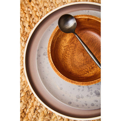Orsina Kora Small Round Acacia Wood Serving Bowl for Snacks & Sides